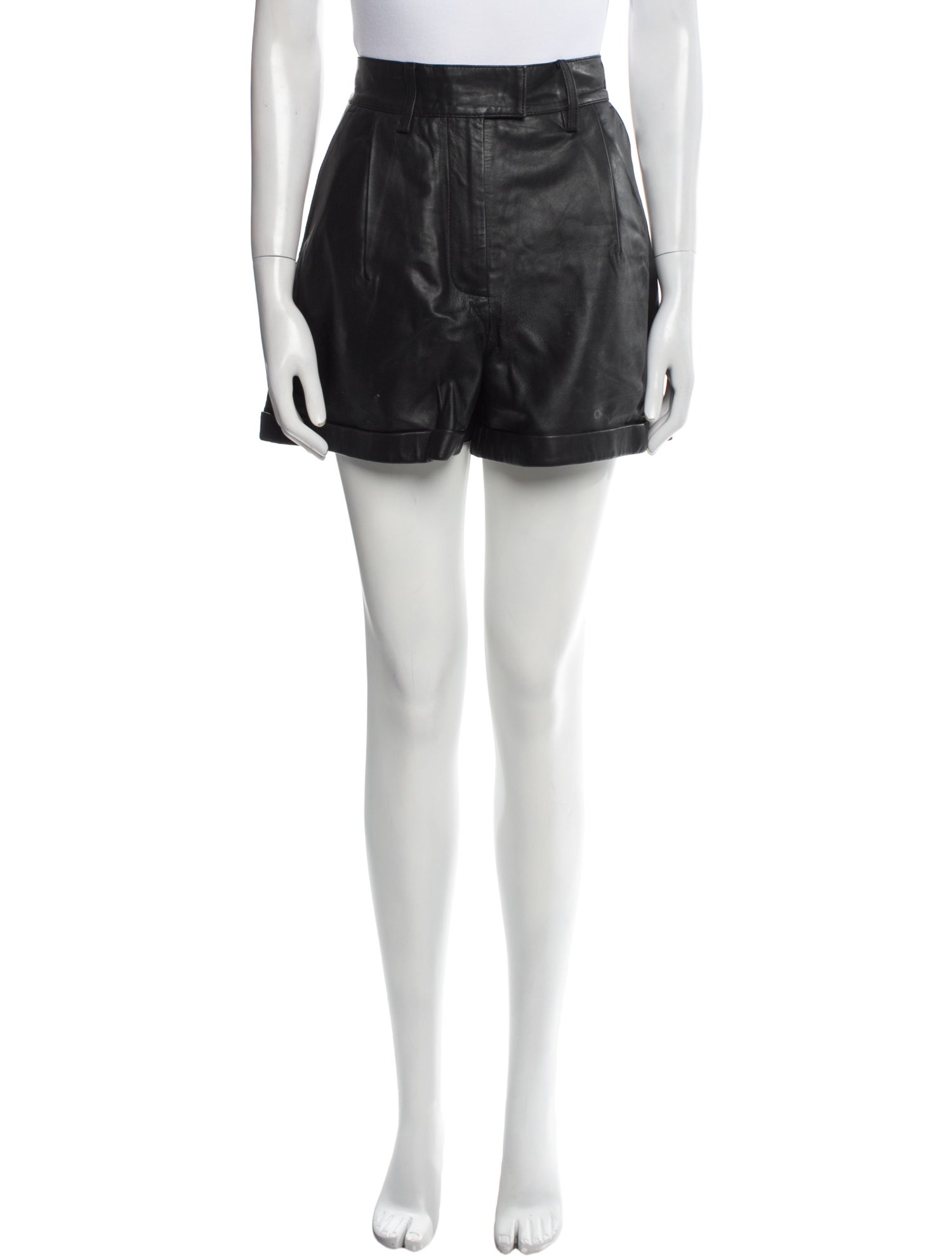 REMAIN Birger Christensen Leather Mini Shorts