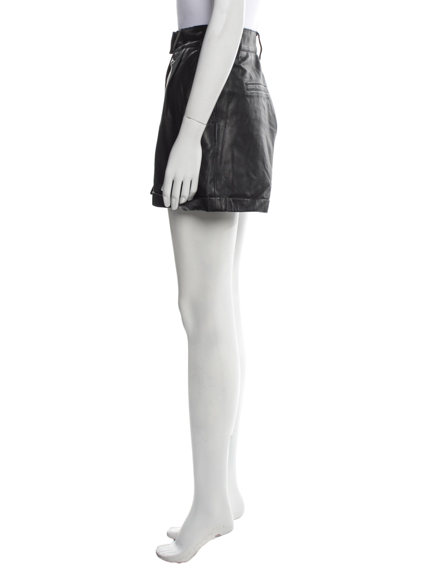 REMAIN Birger Christensen Leather Mini Shorts