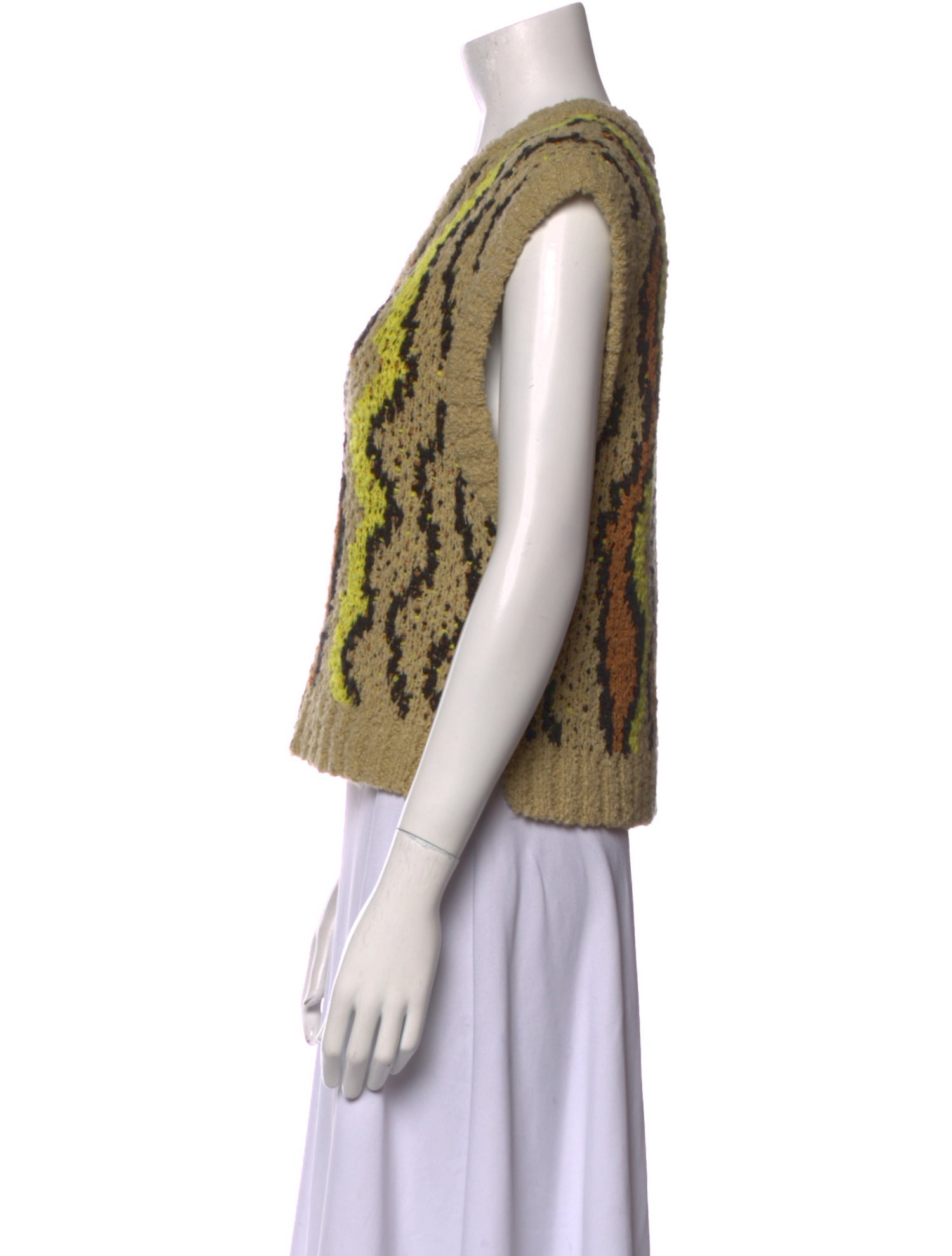 REMAIN Birger Christensen Printed V-Neck Sweater