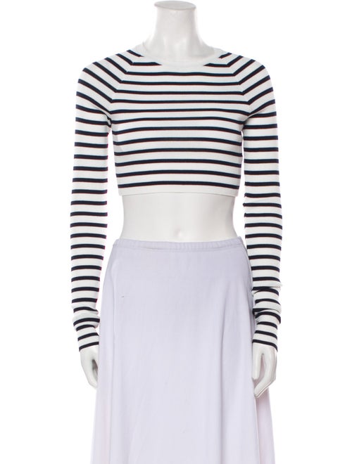 REMAIN Birger Christensen Striped Crew Neck Crop Top