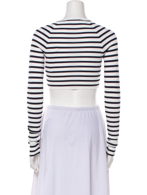 REMAIN Birger Christensen Striped Crew Neck Crop Top