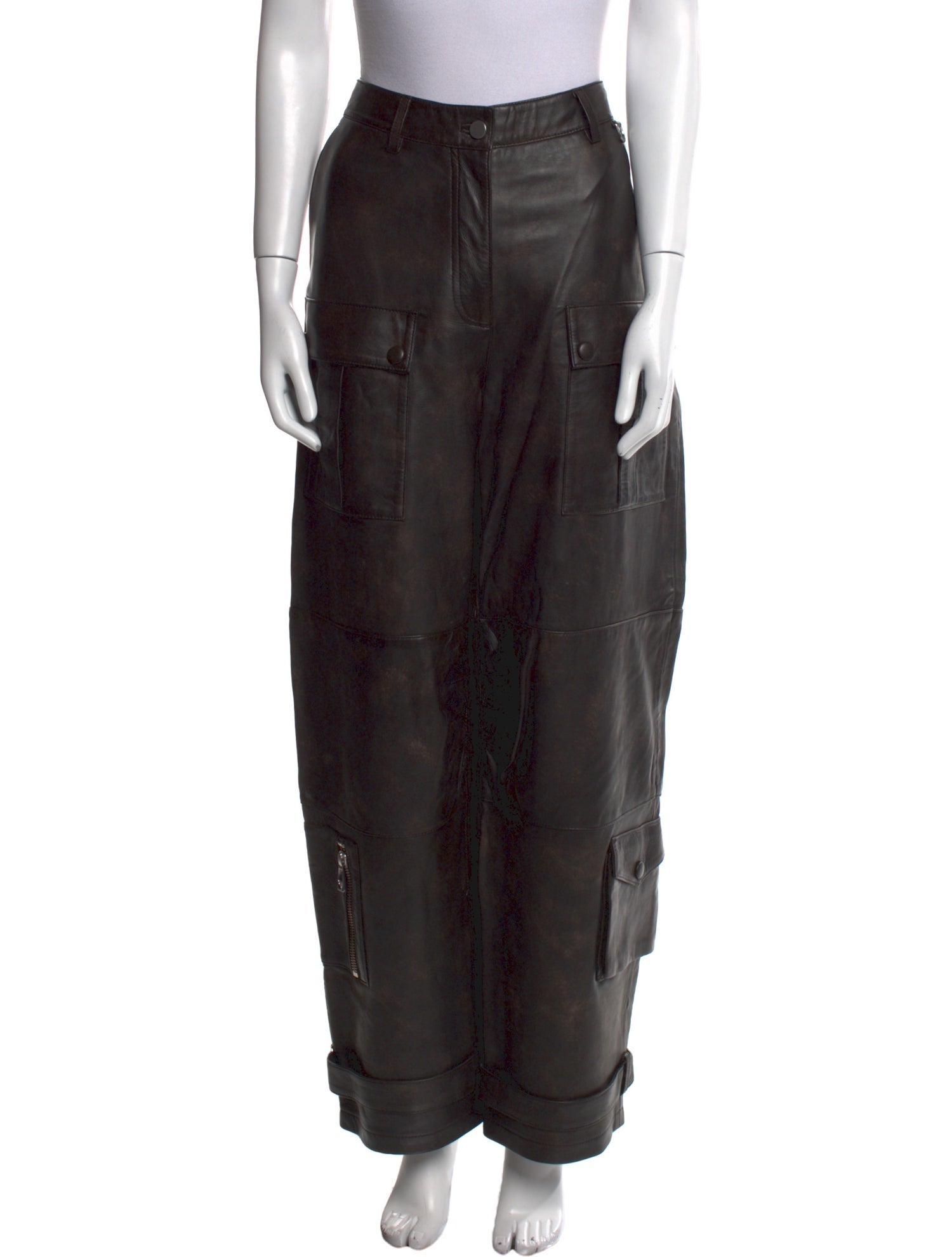 REMAIN Birger Christensen Leather Wide Leg Pants