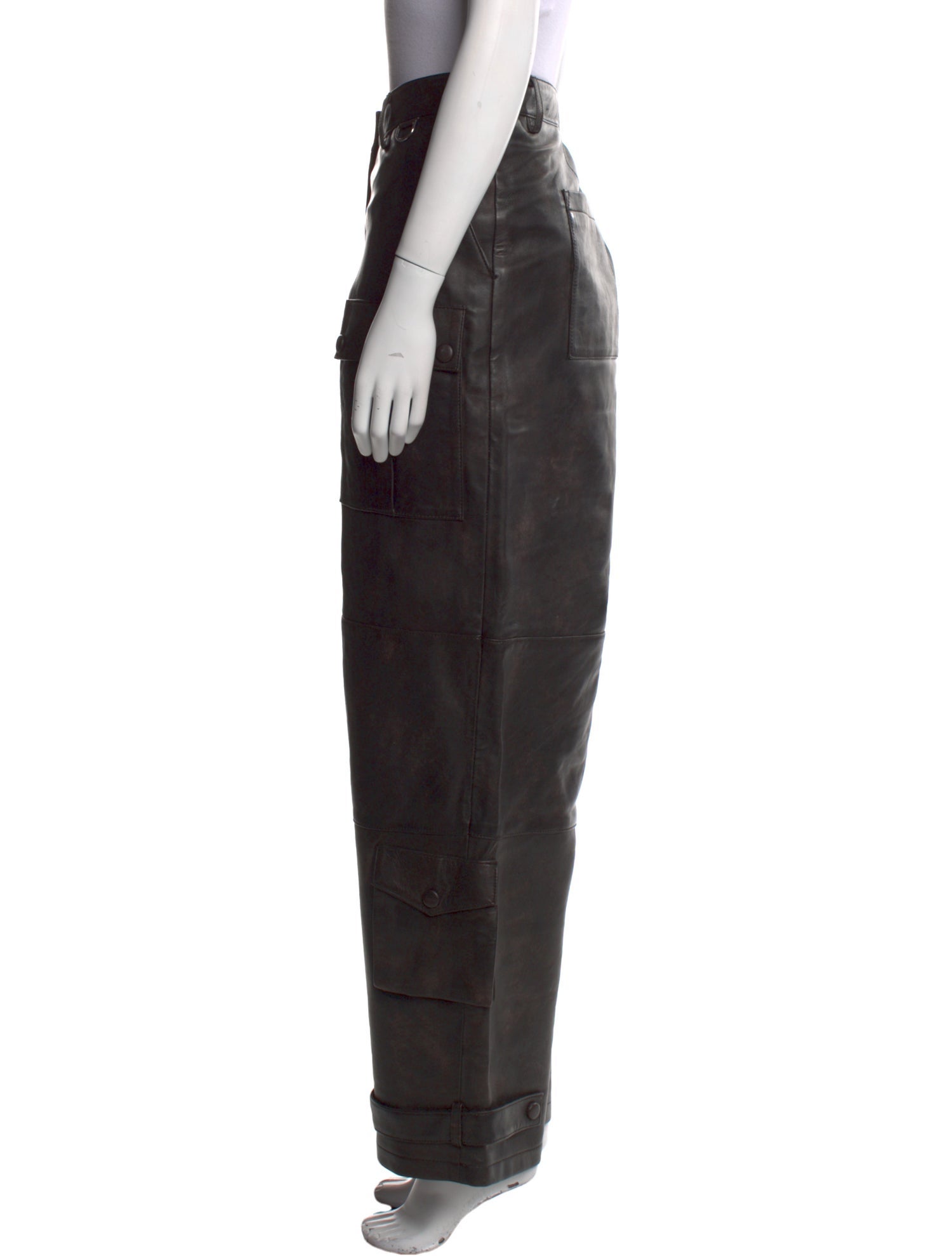REMAIN Birger Christensen Leather Wide Leg Pants