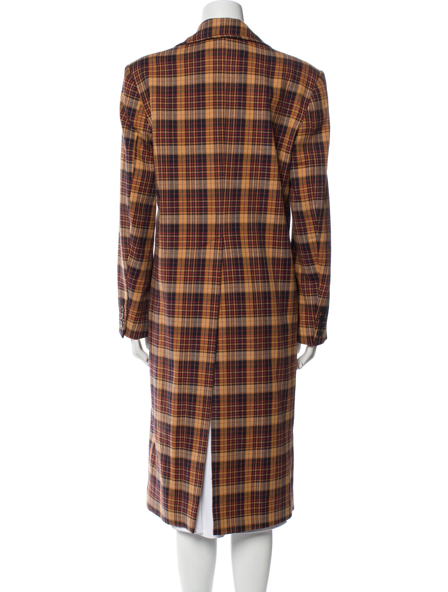 REMAIN Birger Christensen Plaid Print Peacoat