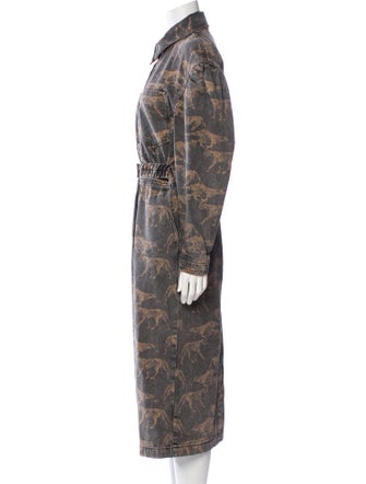 REMAIN Birger Christensen Printed Long Dress