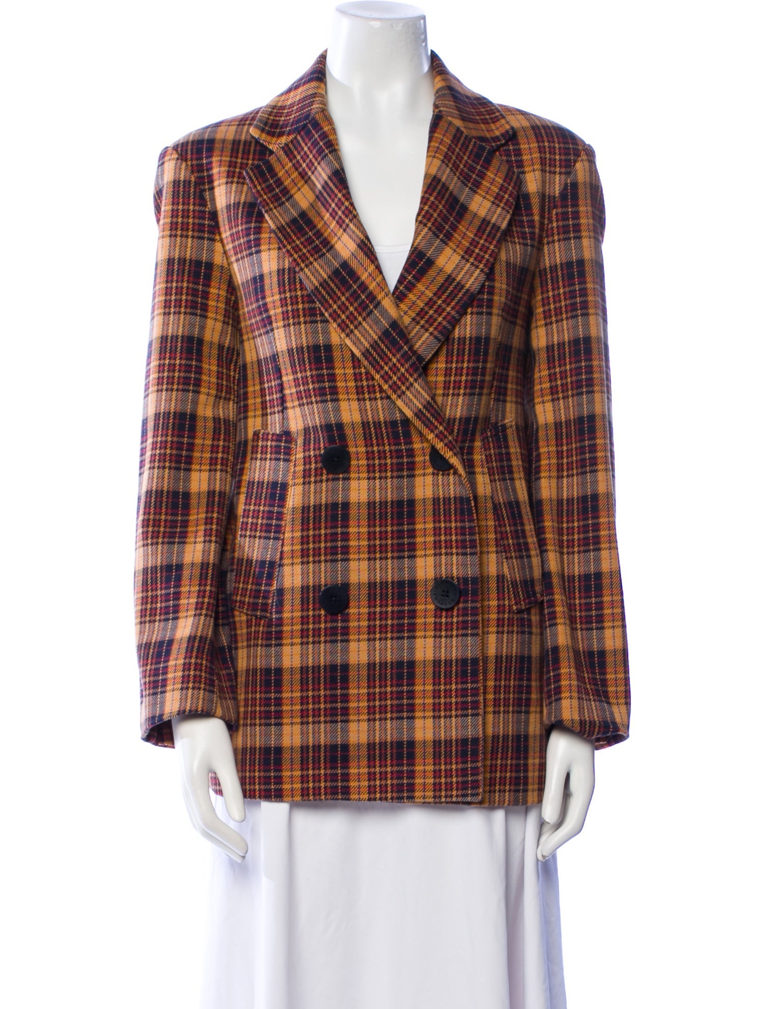 REMAIN Birger Christensen Plaid Print Blazer