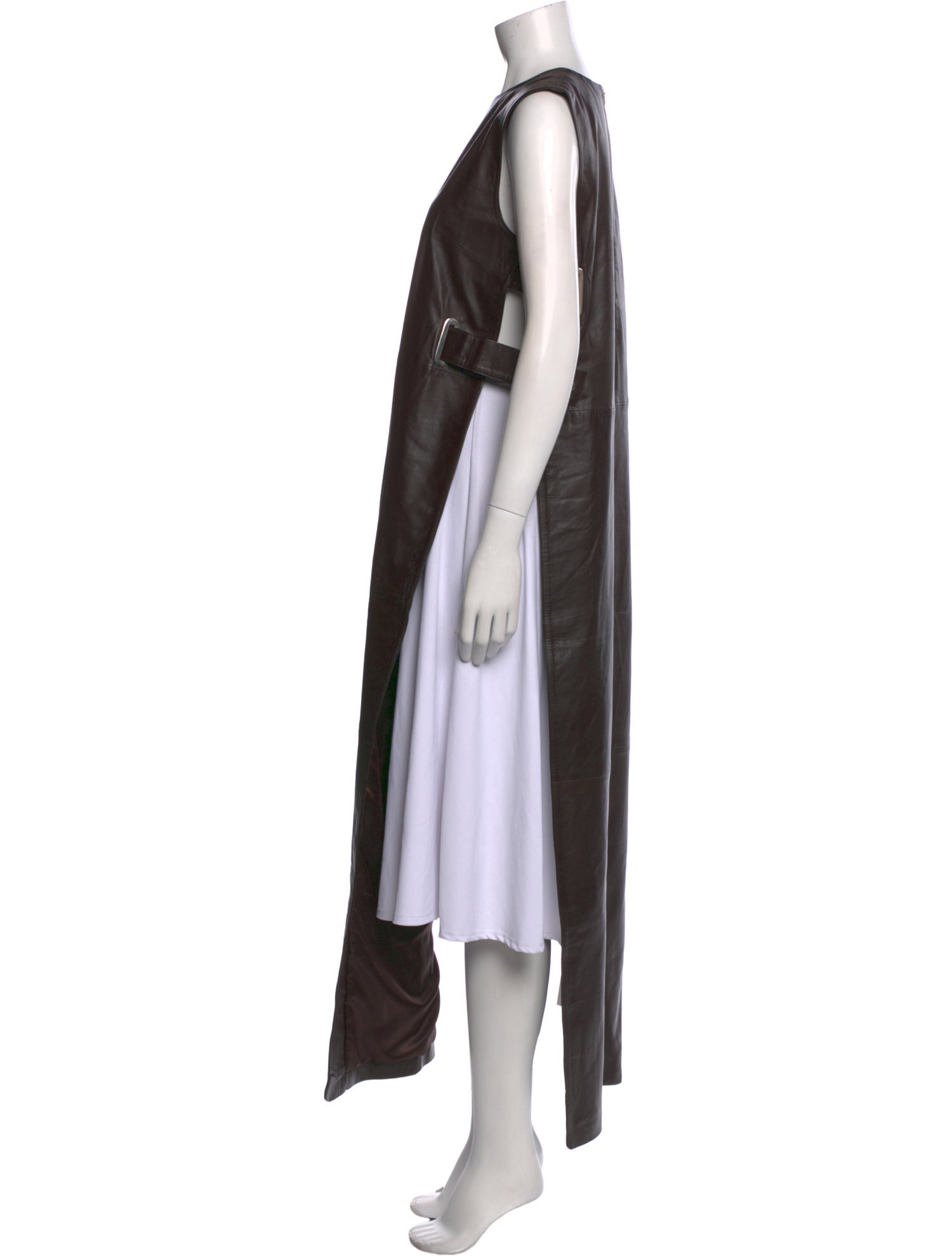 REMAIN Birger Christensen Lamb Leather Crew Neck Tunic