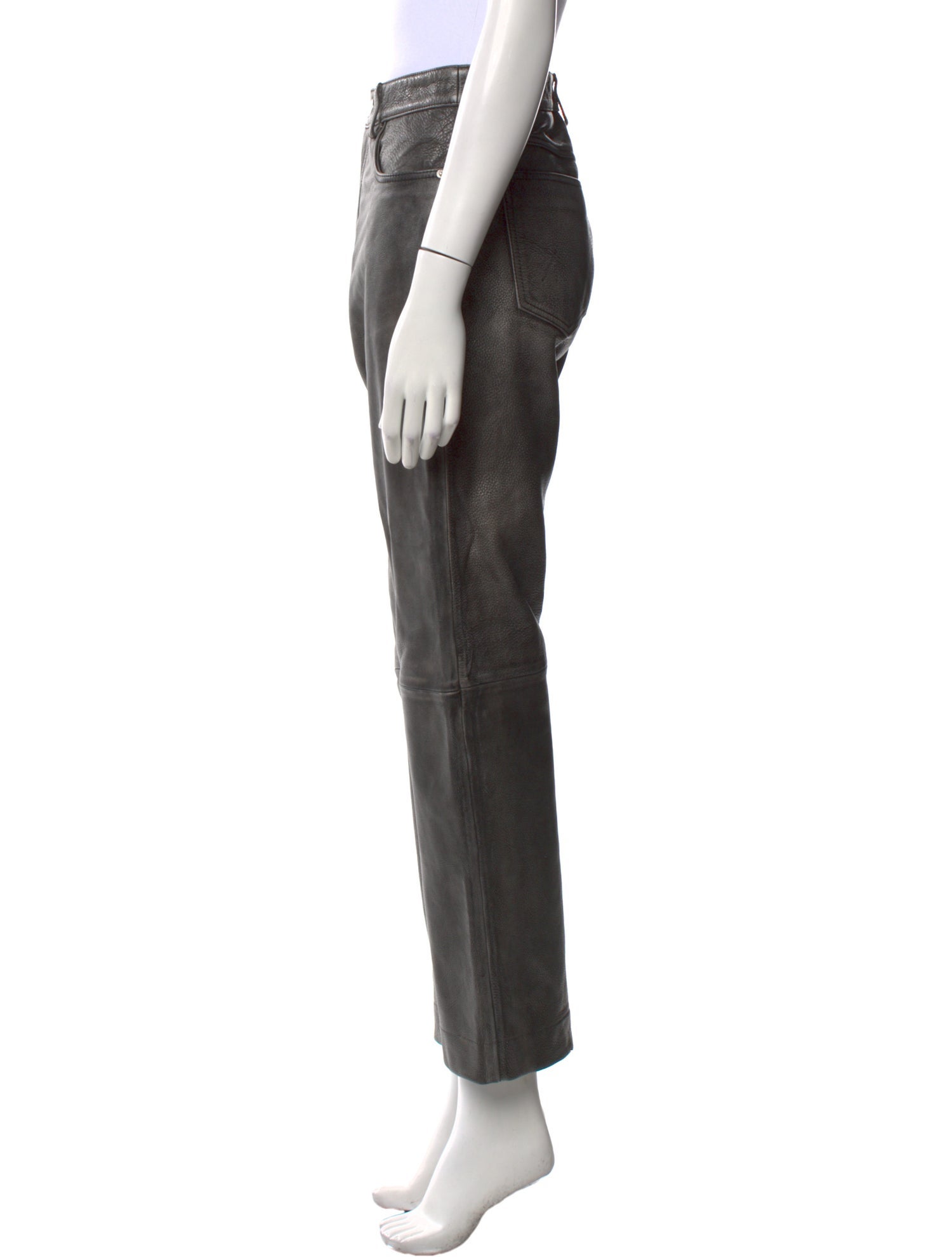 REMAIN Birger Christensen Calf Leather Wide Leg Pants