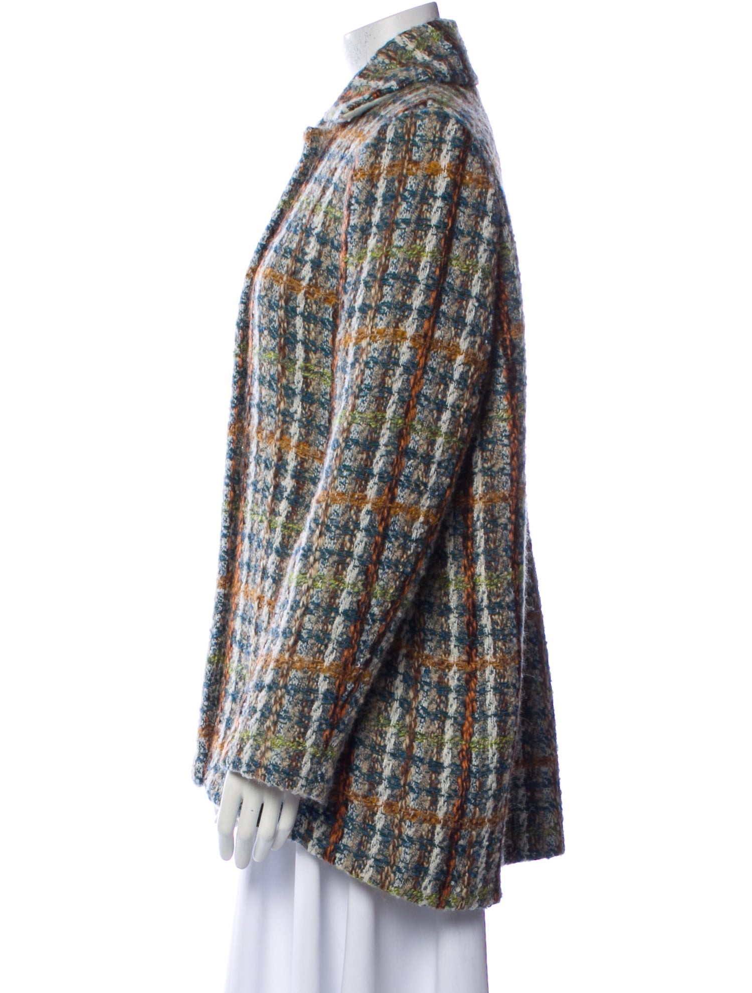 REMAIN Birger Christensen Wool Plaid Print Blazer