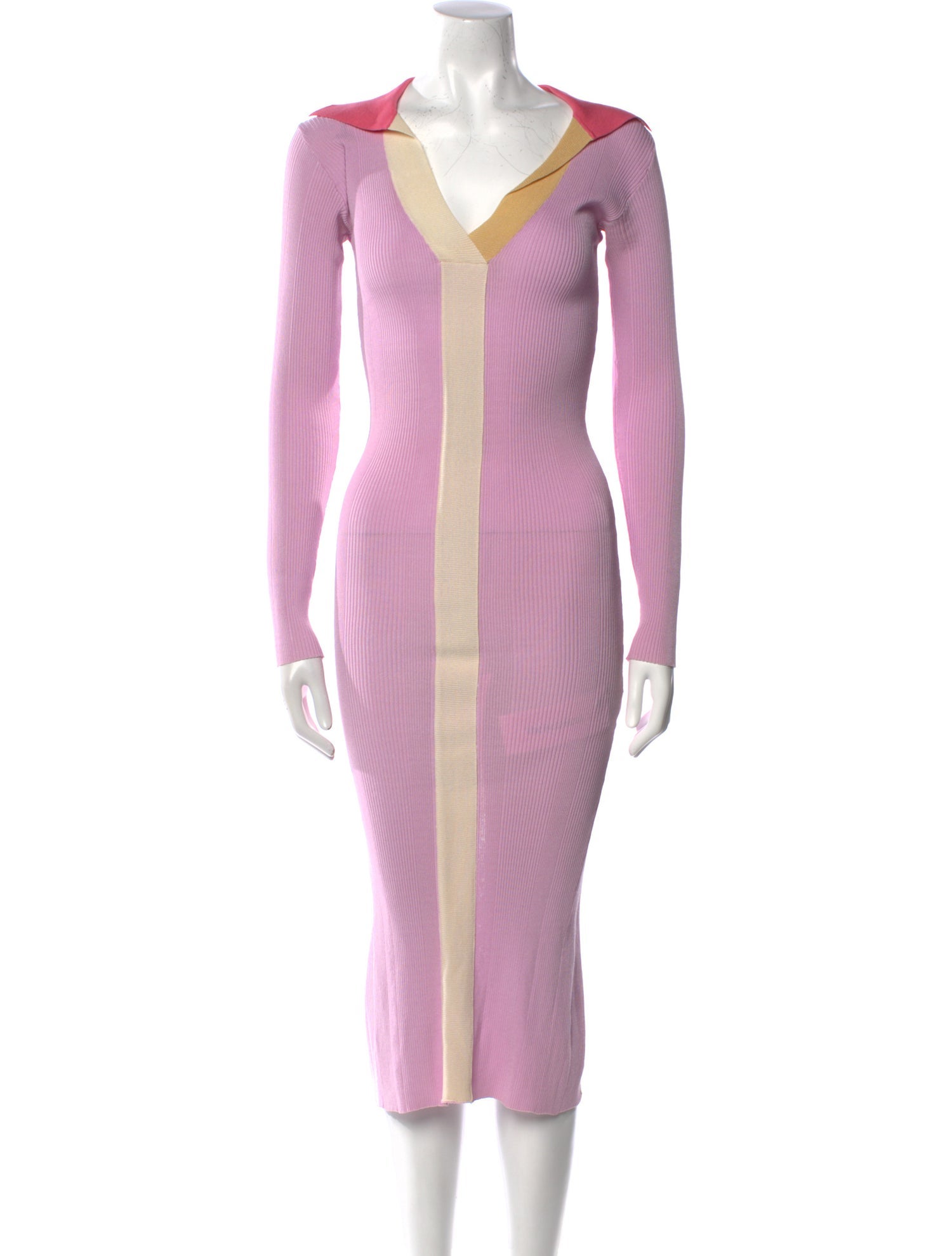 REMAIN Birger Christensen V-Neck Midi Length Dress