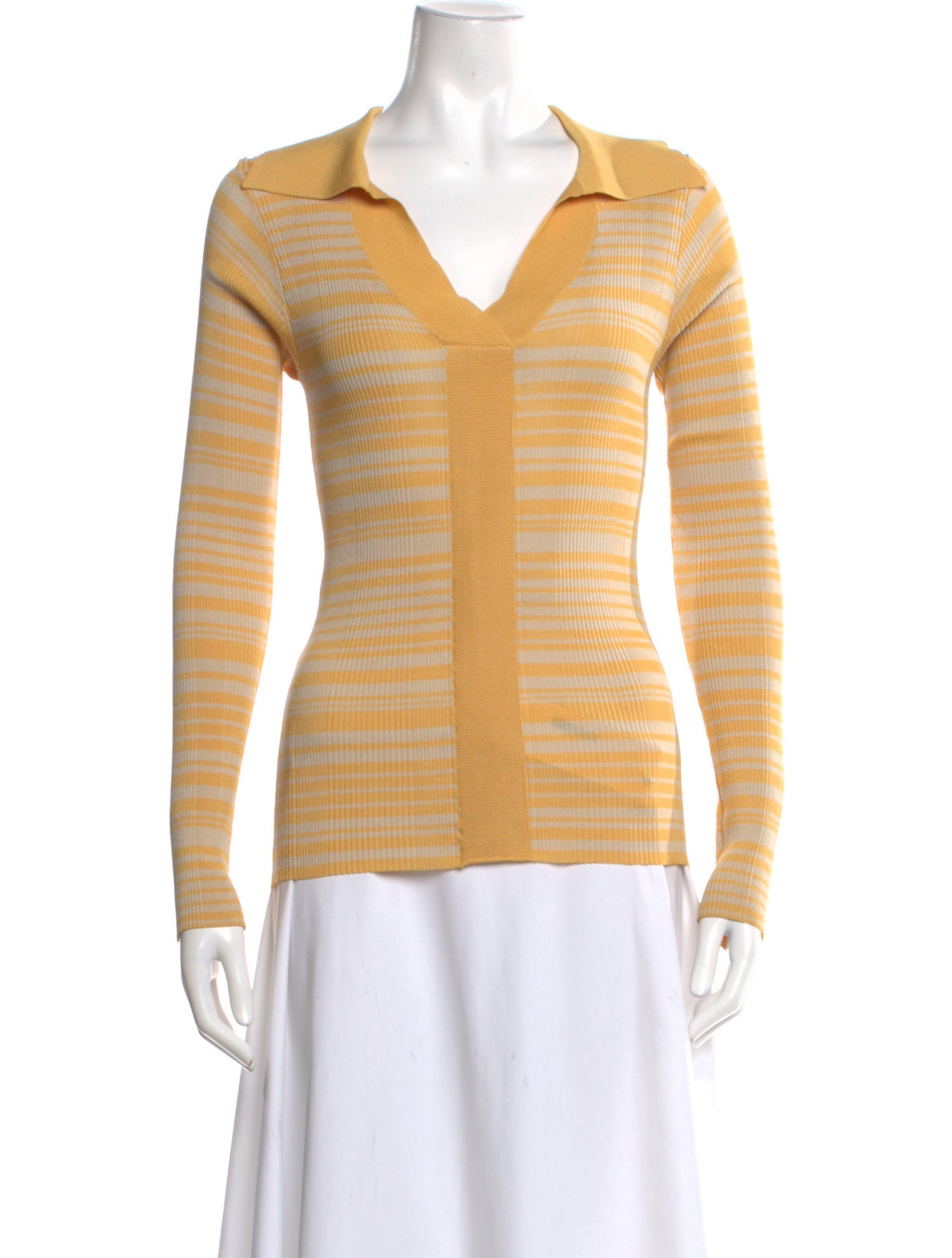 REMAIN Birger Christensen Striped V-Neck Top