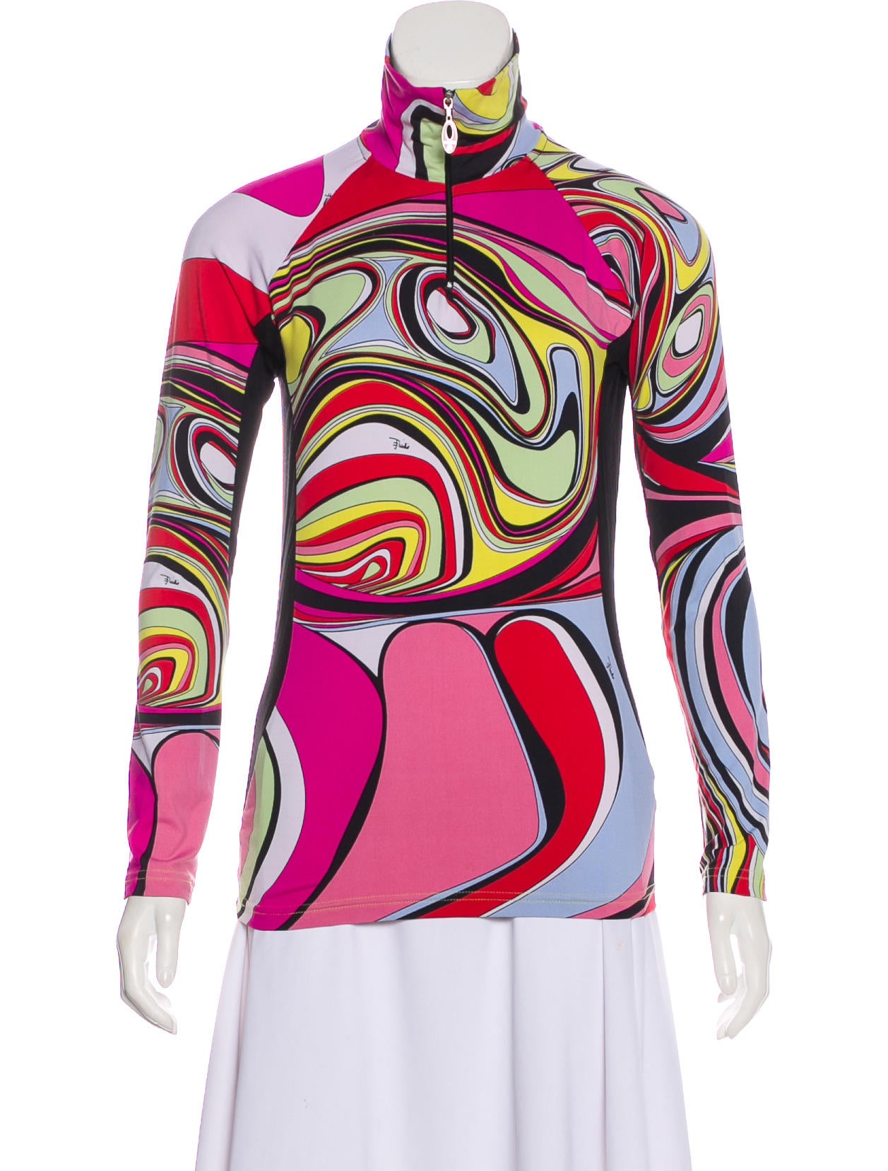 Rossignol x Emilio Pucci Printed Long Sleeve Athletic Top - Black