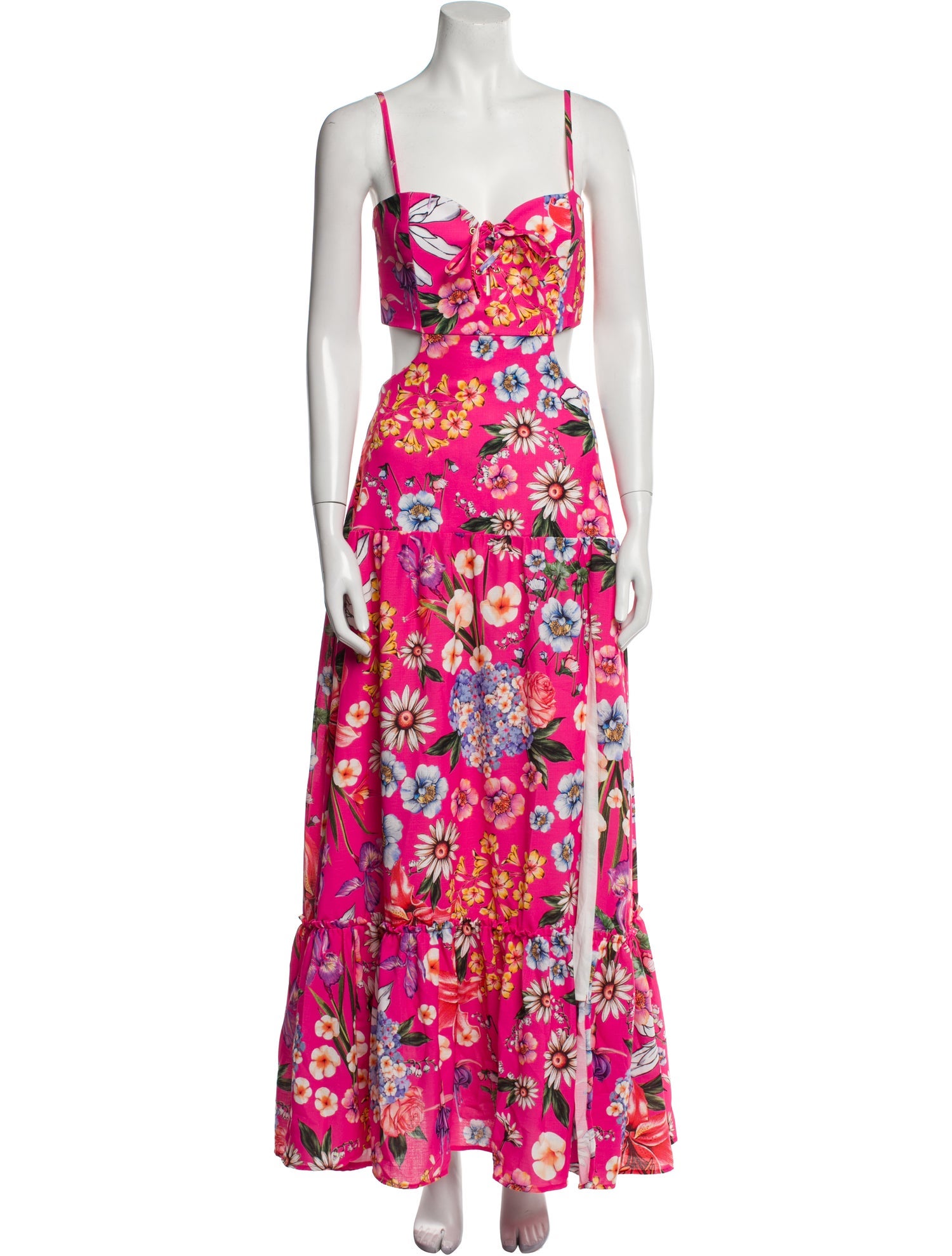 Revolve x Agua Bendita Floral Print Long Dress w/ Tags