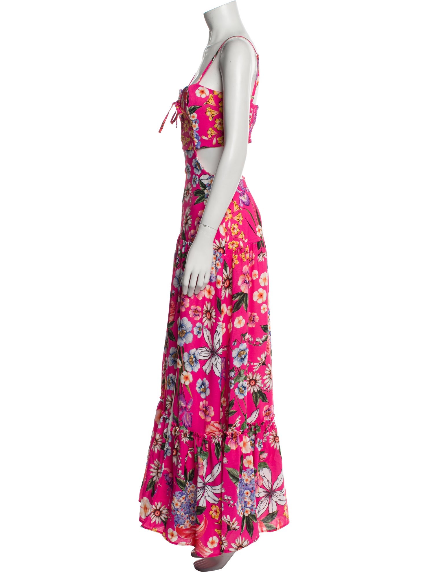 Revolve x Agua Bendita Floral Print Long Dress w/ Tags