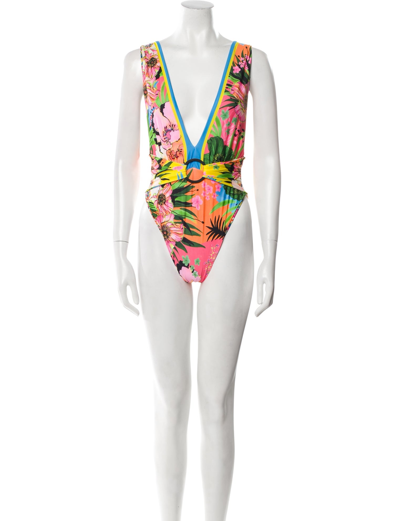 Revolve x Agua Bendita Printed Cutout Accent One-Piece