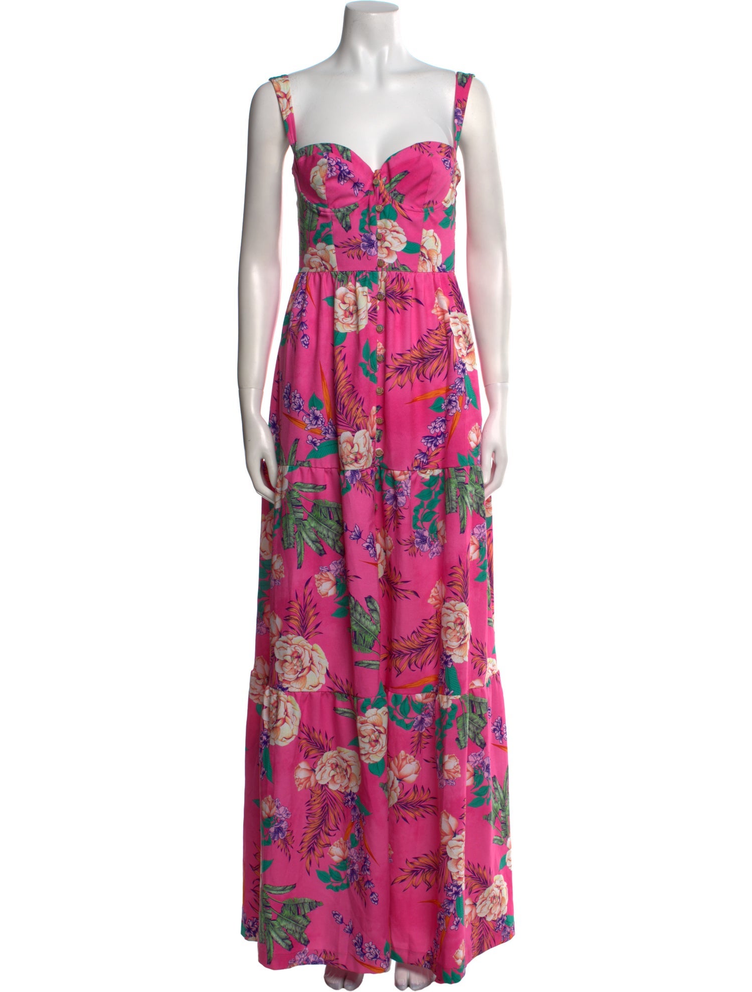 Revolve x Agua Bendita Floral Print Long Dress
