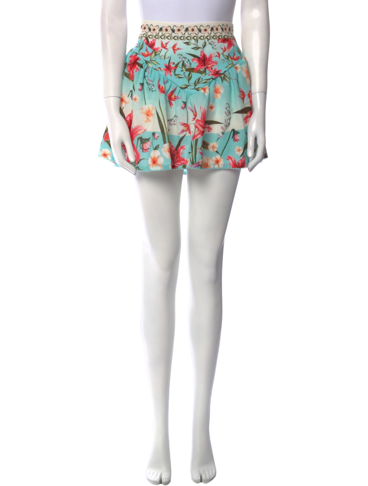 Revolve x Agua Bendita Floral Print Mini Skirt