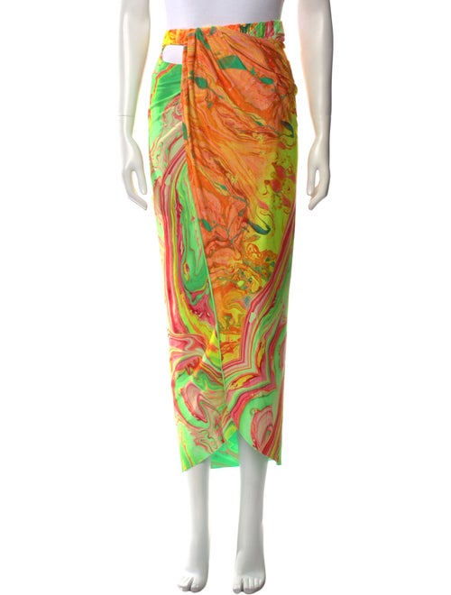 Revolve x Agua Bendita Printed Midi Length Skirt