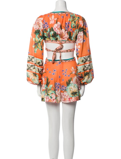 Revolve x Agua Bendita Floral Print Cutout Accent Short Set