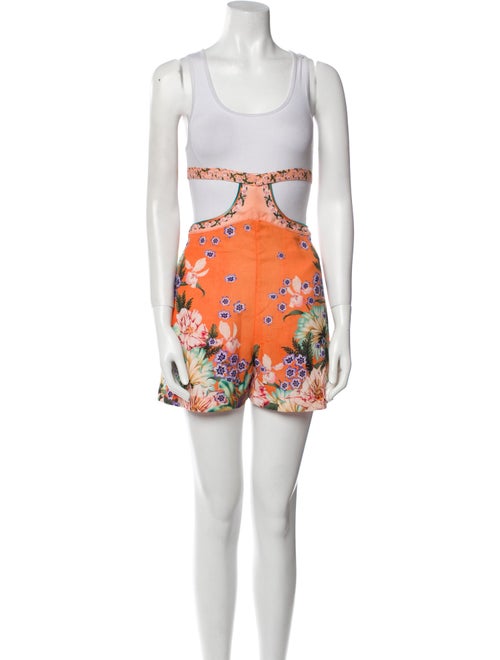 Revolve x Agua Bendita Floral Print Cutout Accent Short Set