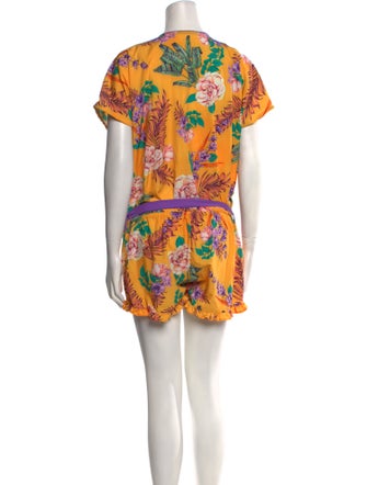 Revolve x Agua Bendita Floral Print V-Neck Romper