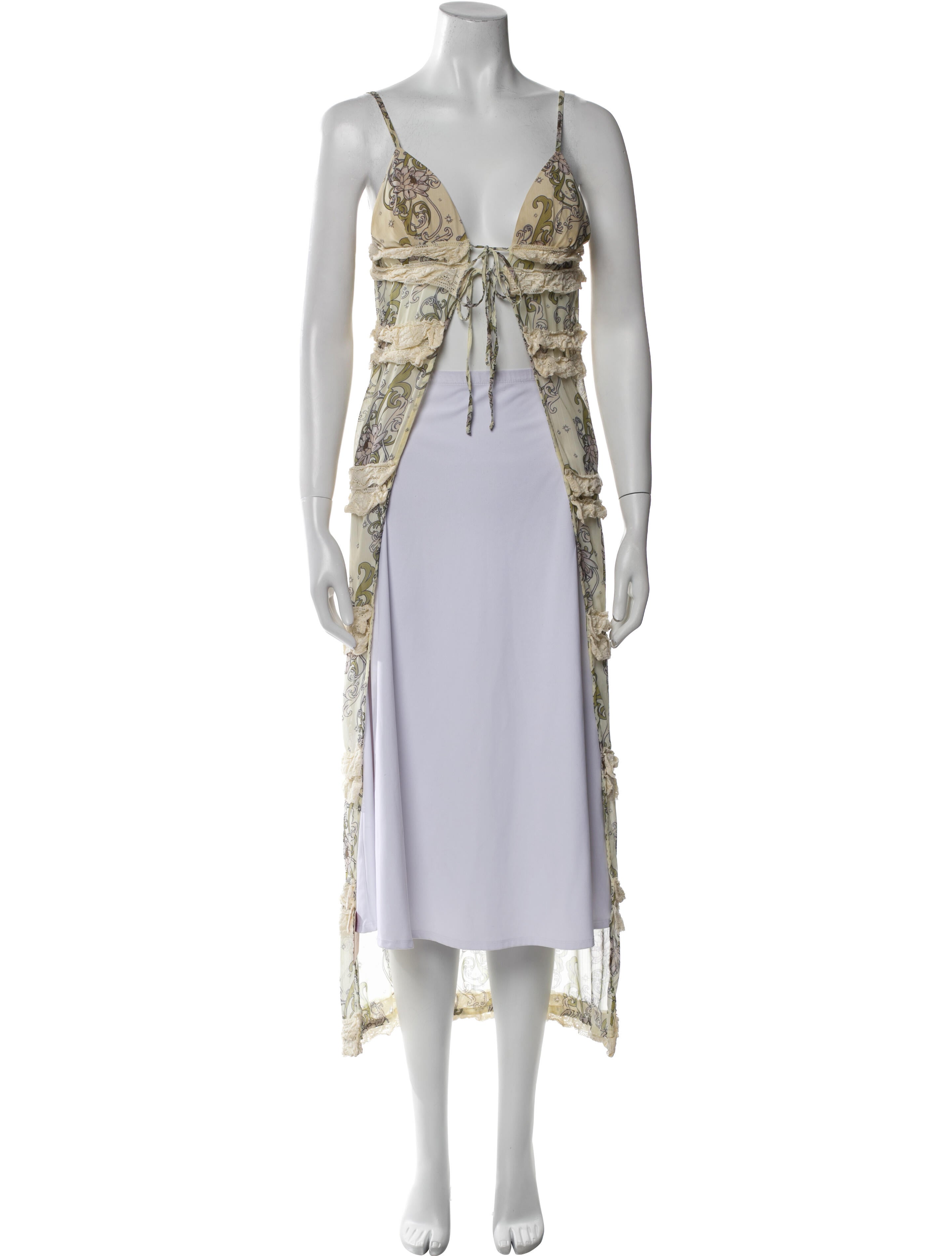 Revolve x Agua Bendita Lace Trim Embellishment Robe