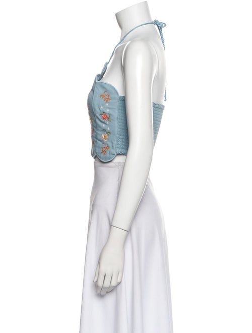 Revolve x Agua Bendita Printed Halterneck Crop Top