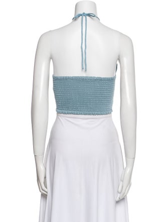 Revolve x Agua Bendita Printed Halterneck Crop Top