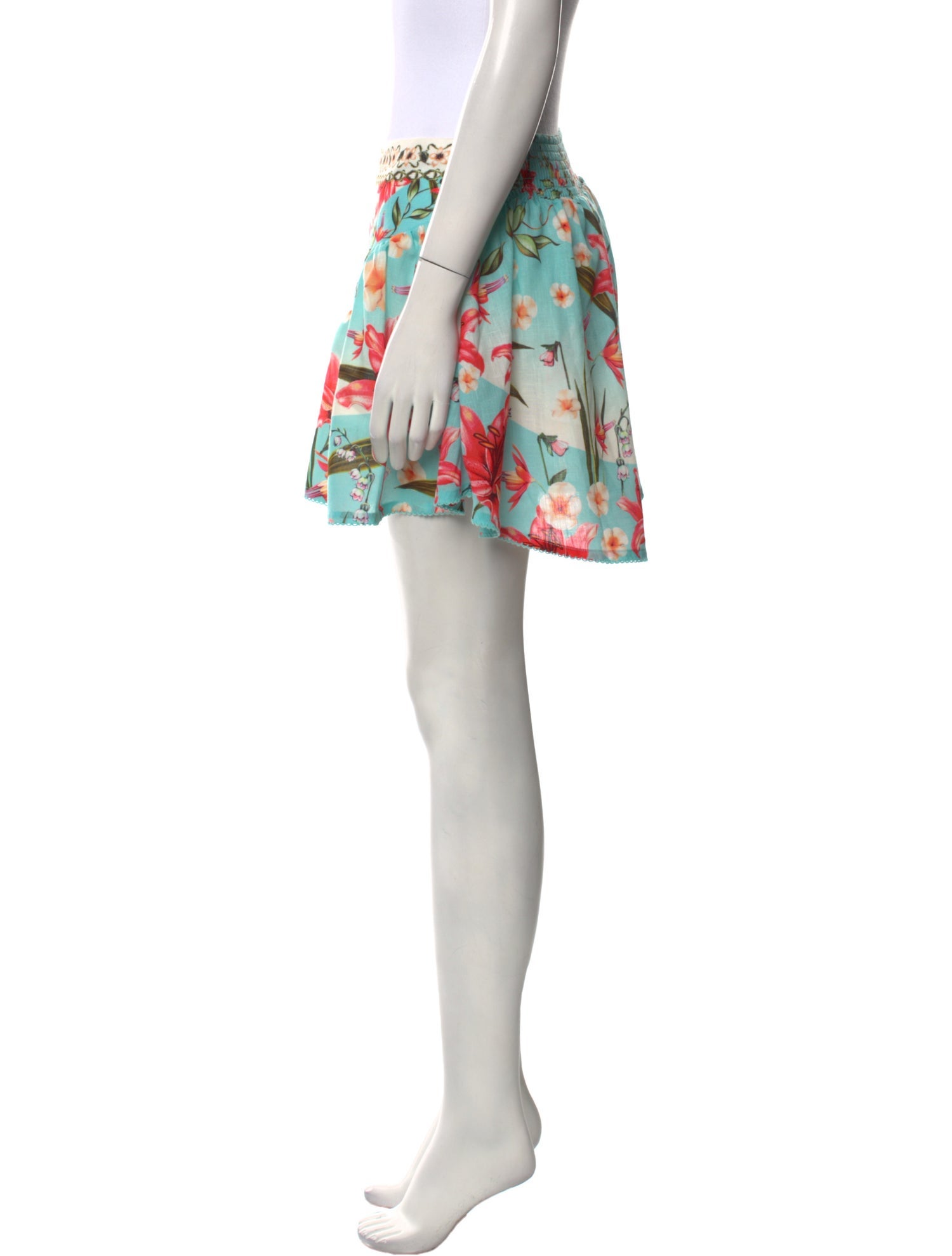 Revolve x Agua Bendita Floral Print Mini Skirt