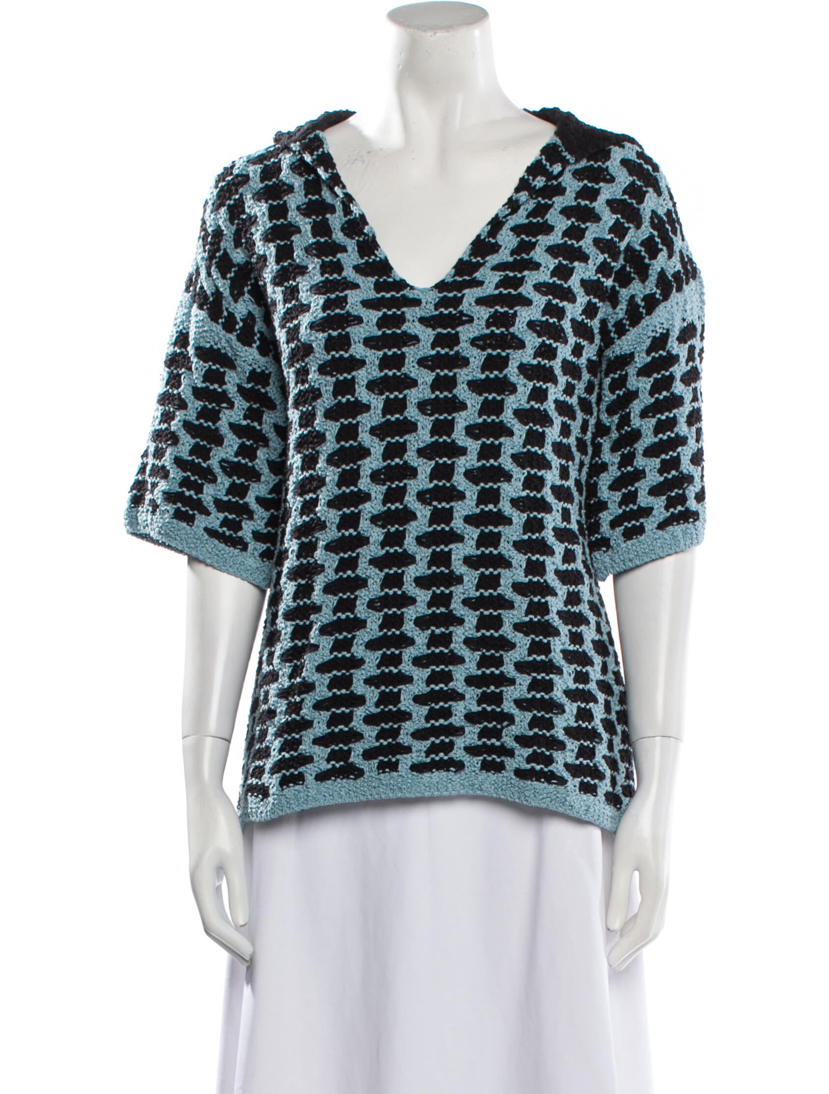 Róhe Printed V-Neck Sweater