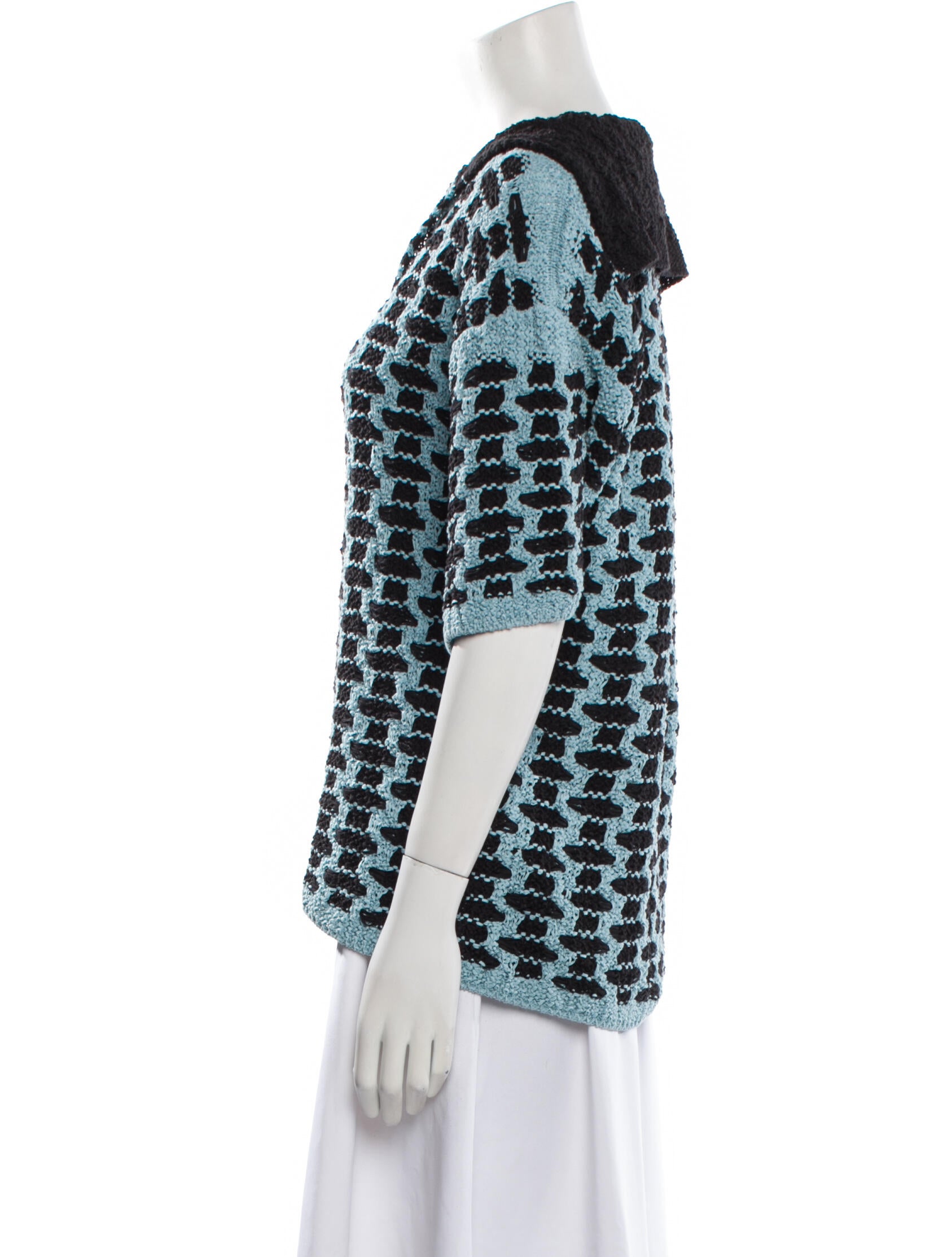 Róhe Printed V-Neck Sweater