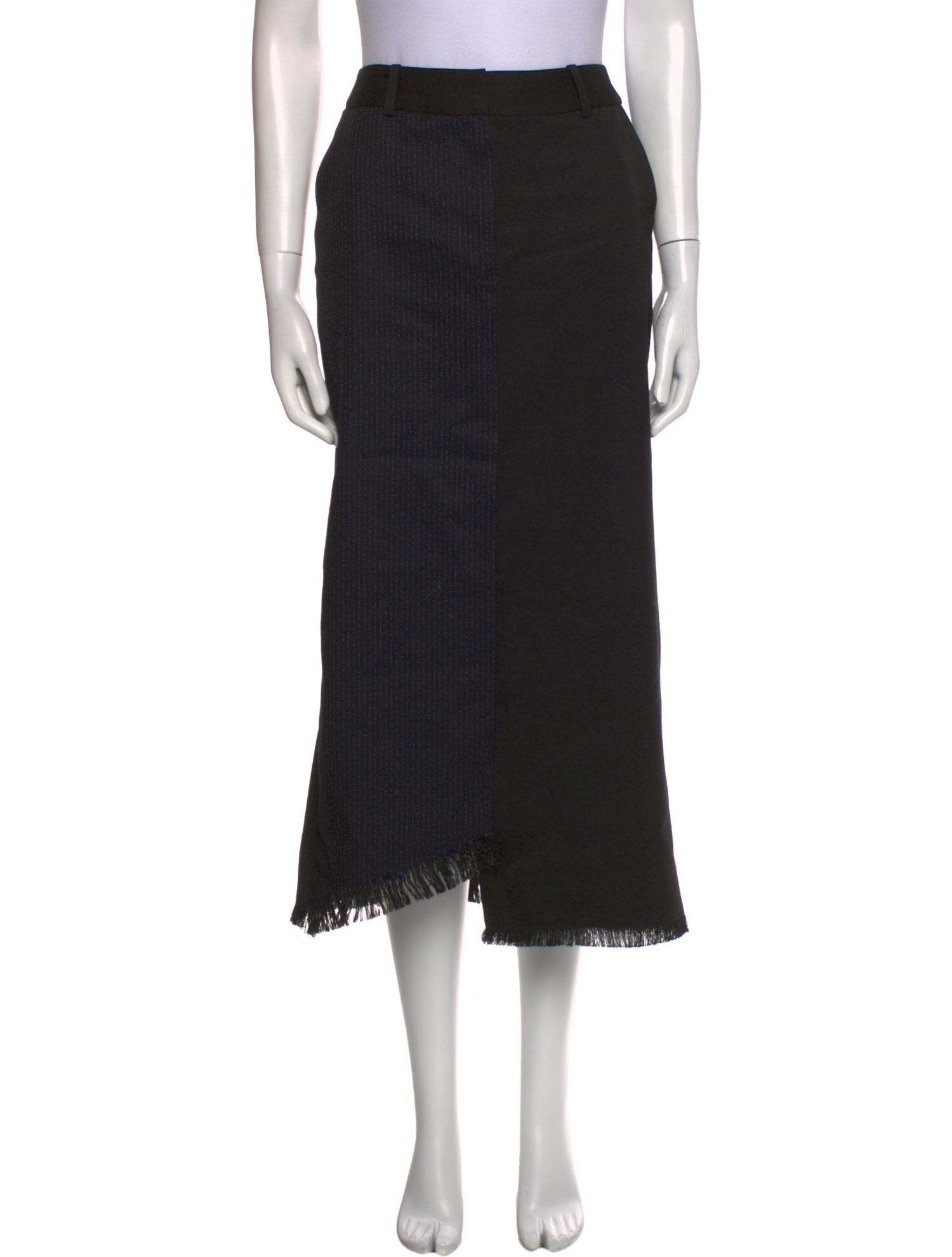 Róhe Fringe Trim Accent Midi Length Skirt