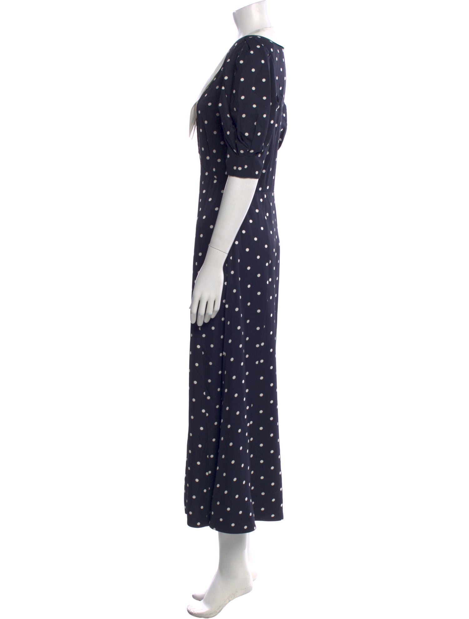 Róhe Polka Dot Print Long Dress