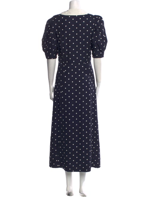 Róhe Polka Dot Print Long Dress