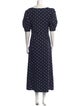 Róhe Polka Dot Print Long Dress