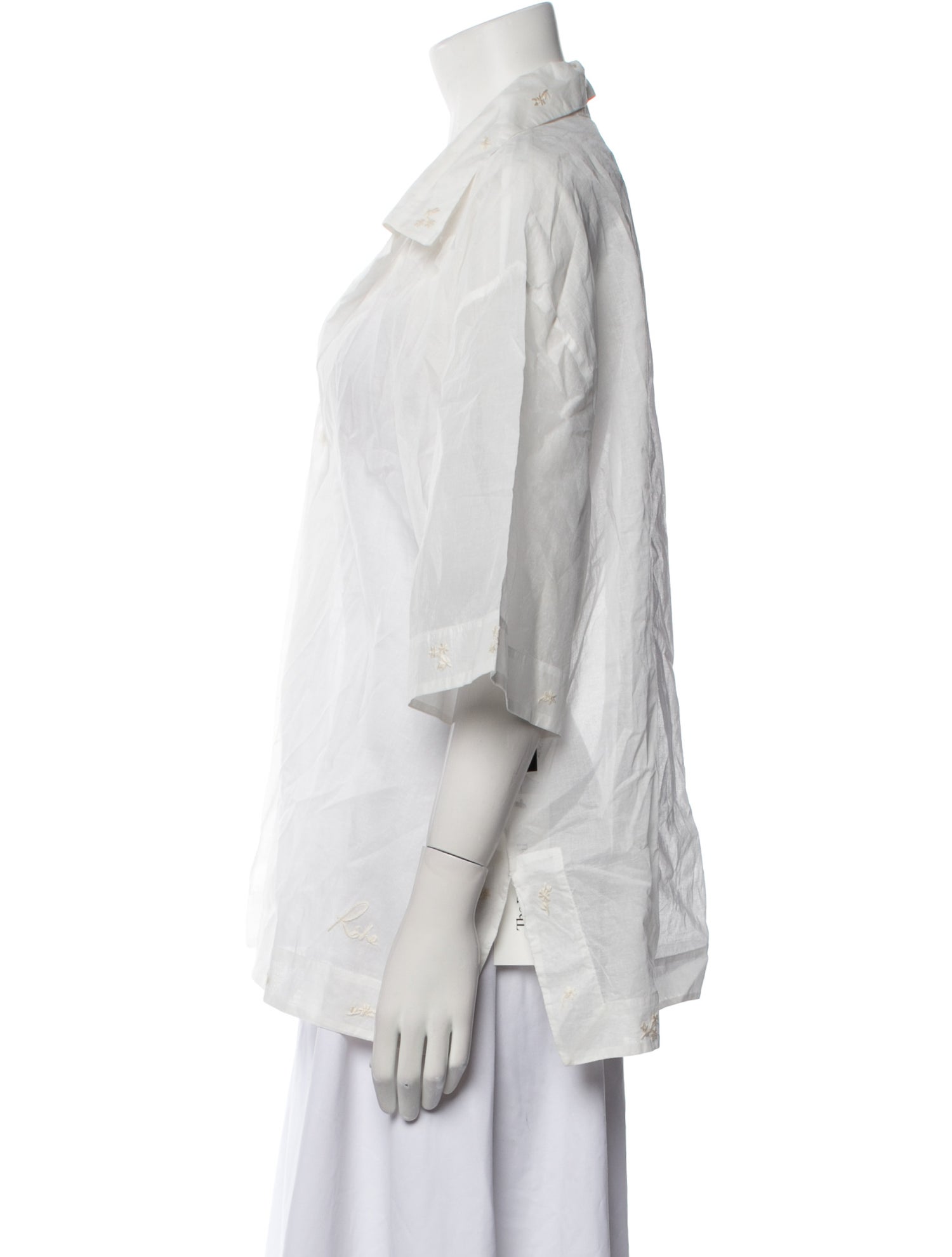 Róhe Three-Quarter Sleeve Button-Up Top w/ Tags