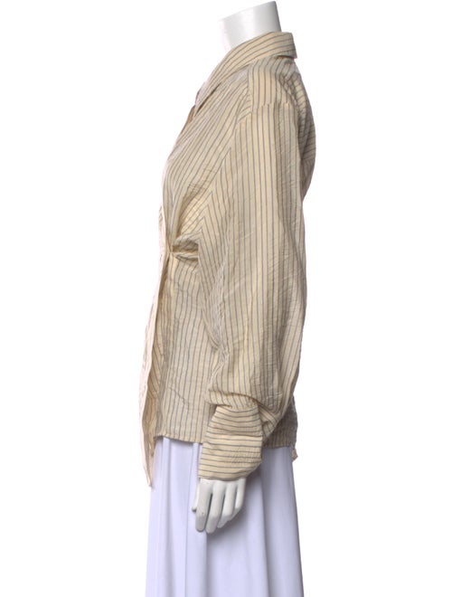 Róhe Striped Long Sleeve Button-Up Top