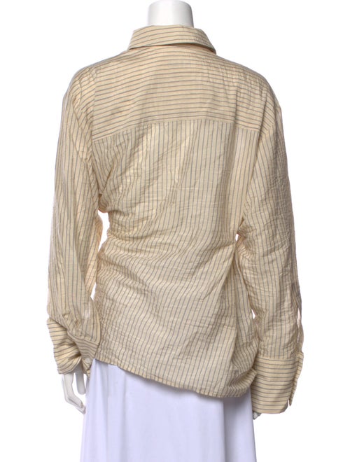 Róhe Striped Long Sleeve Button-Up Top