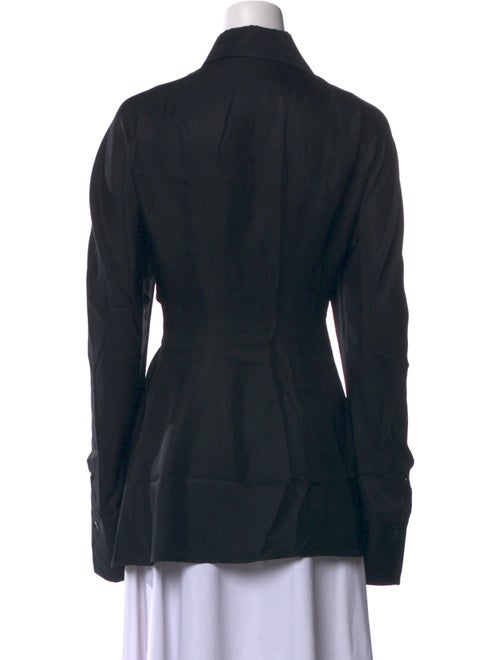 Róhe Silk Long Sleeve Button-Up Top