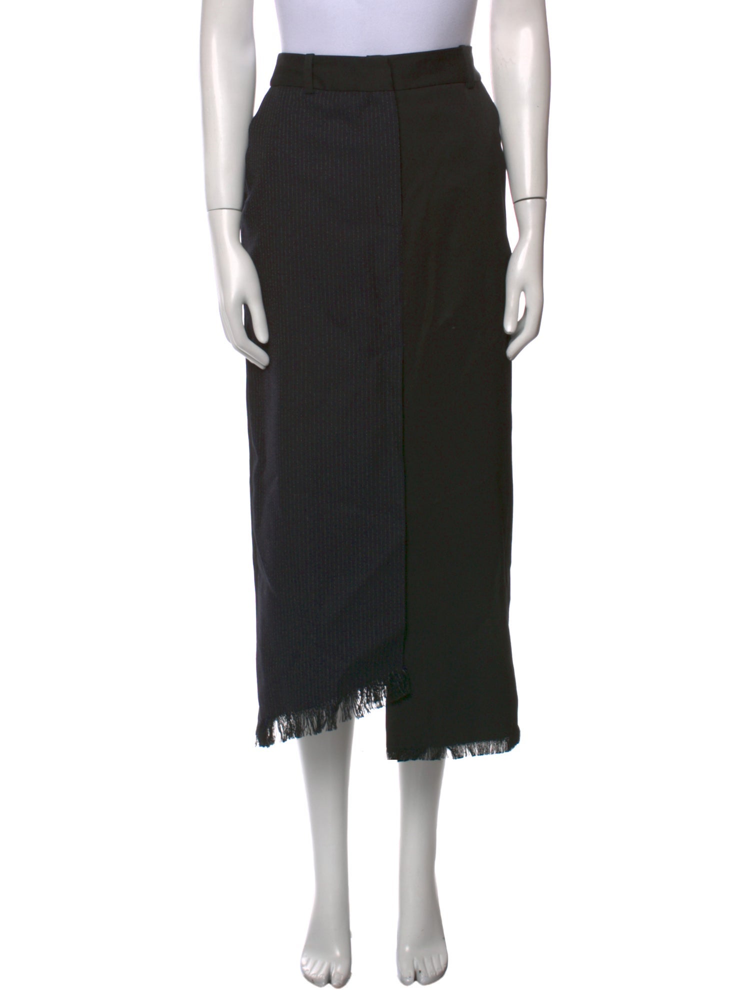 Róhe Fringe Trim Accent Midi Length Skirt