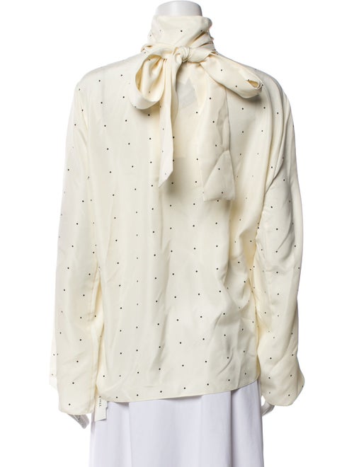 Róhe Silk Mock Neck Button-Up Top