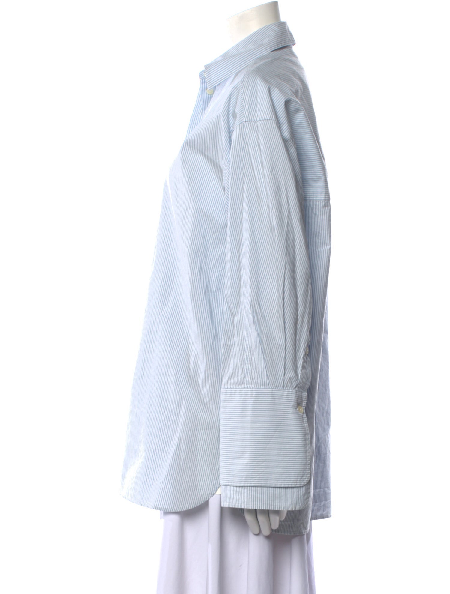 Róhe Striped Long Sleeve Button-Up Top