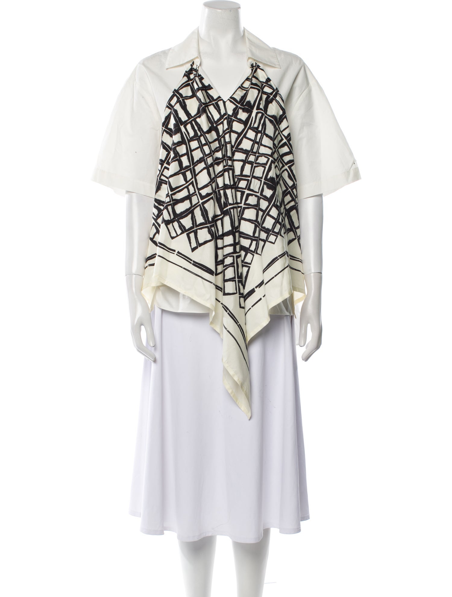 Róhe Printed Short Sleeve Blouse