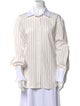 Róhe Striped Long Sleeve Button-Up Top