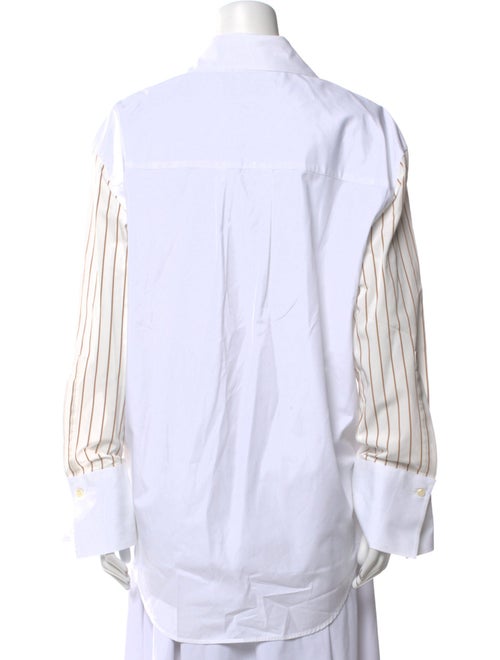 Róhe Striped Long Sleeve Button-Up Top
