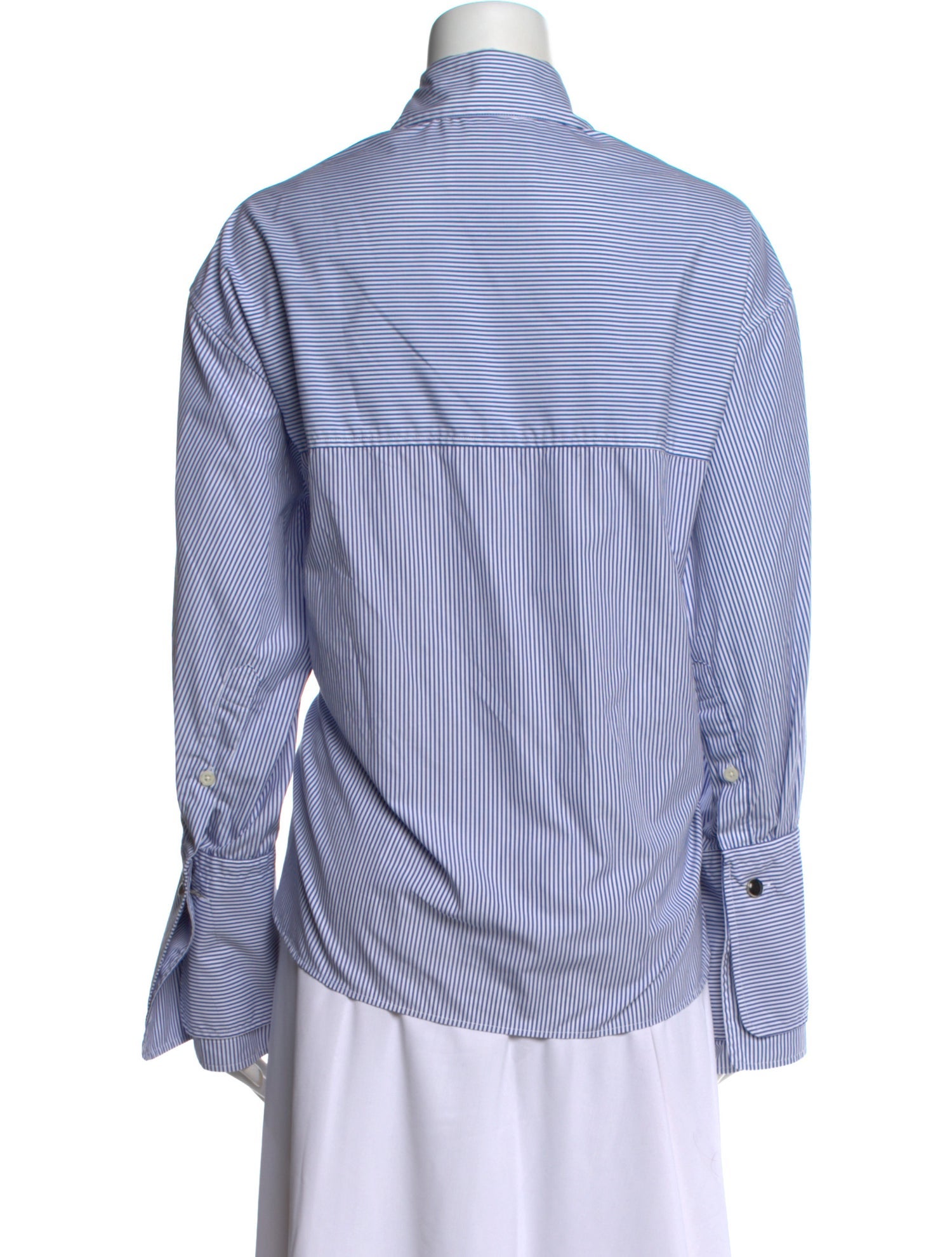 Róhe Striped Long Sleeve Button-Up Top