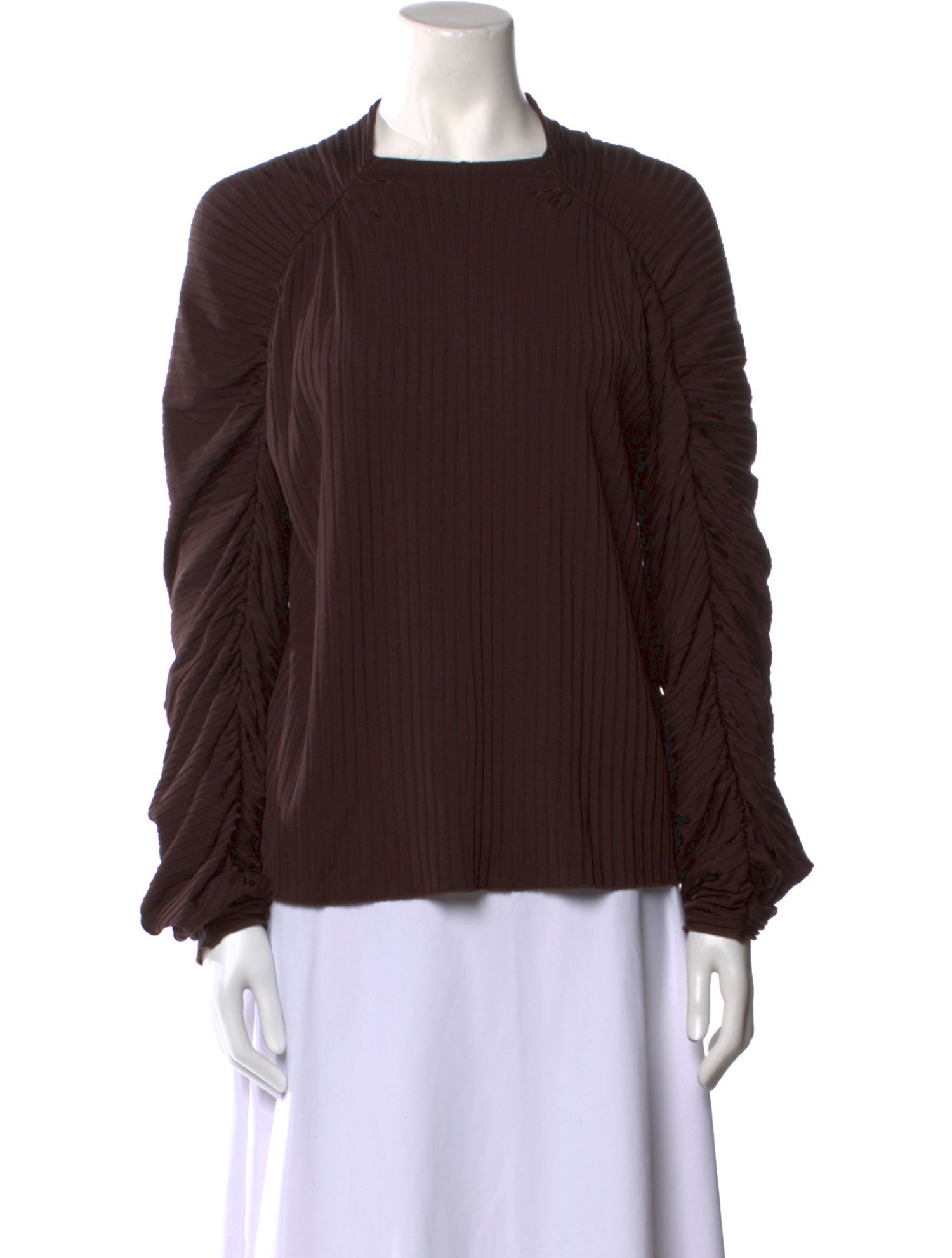 Róhe Square Neckline Long Sleeve Blouse