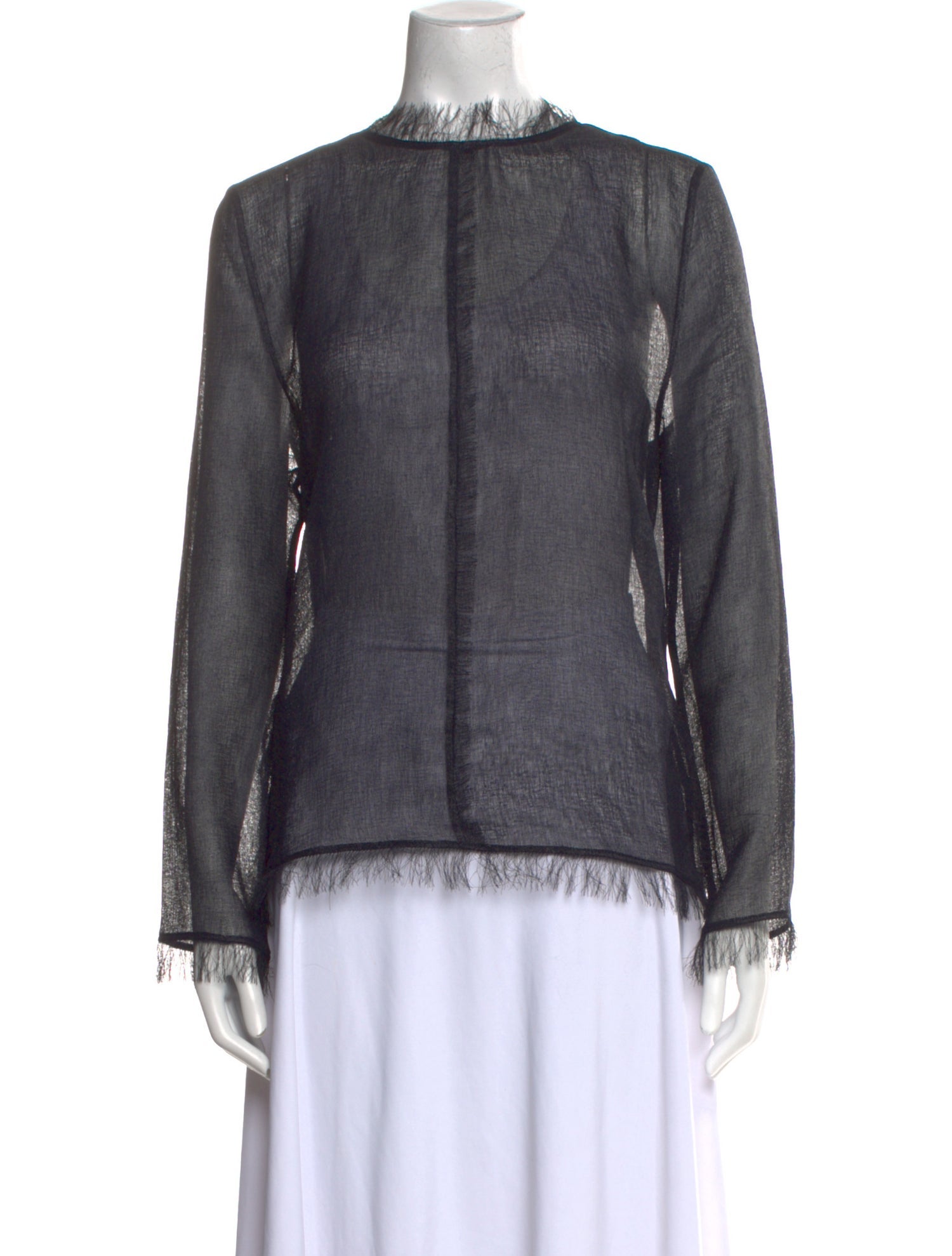 Róhe Mock Neck Long Sleeve Blouse