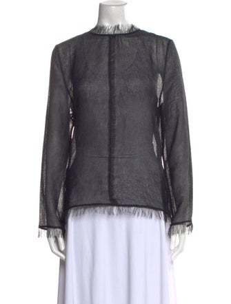 Róhe Mock Neck Long Sleeve Blouse