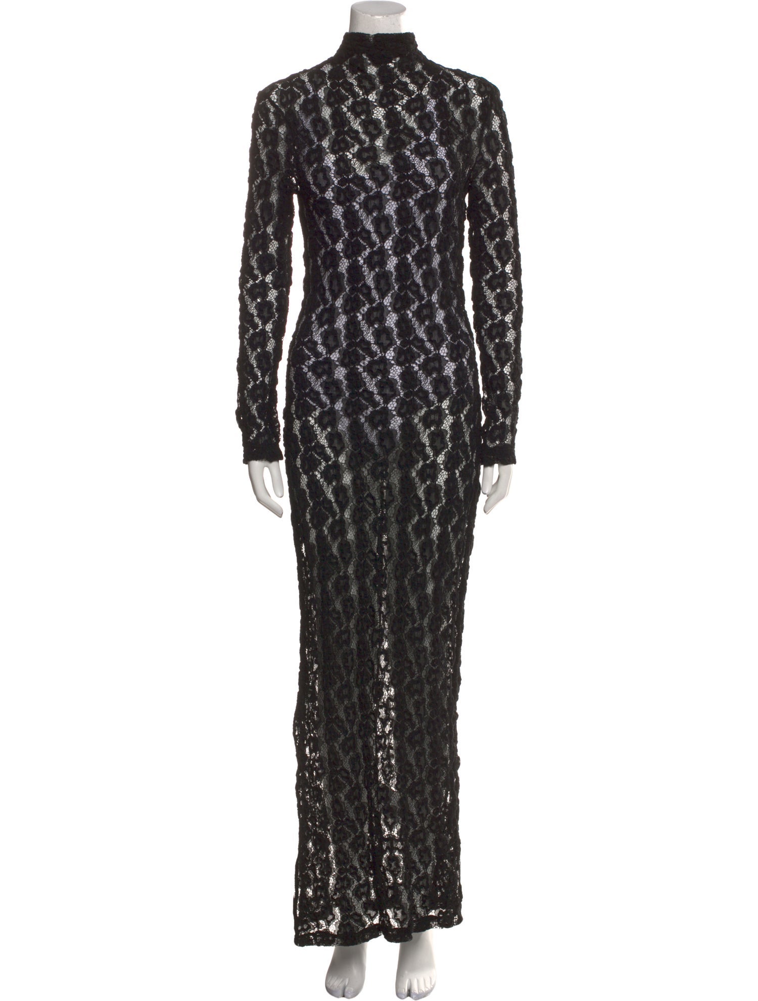 Róhe Lace Pattern Long Dress